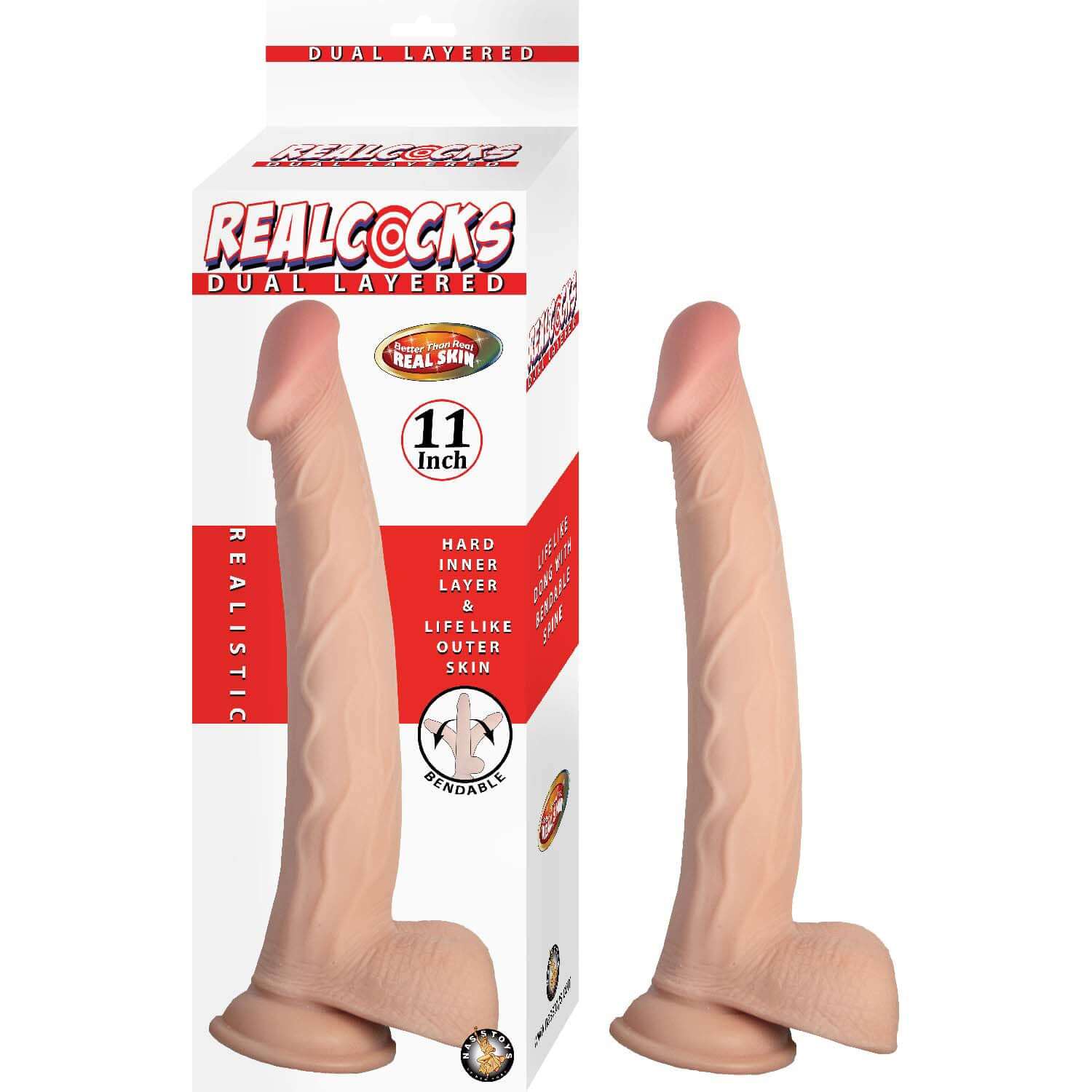 Realcocks Dual Layered 11" - White-0