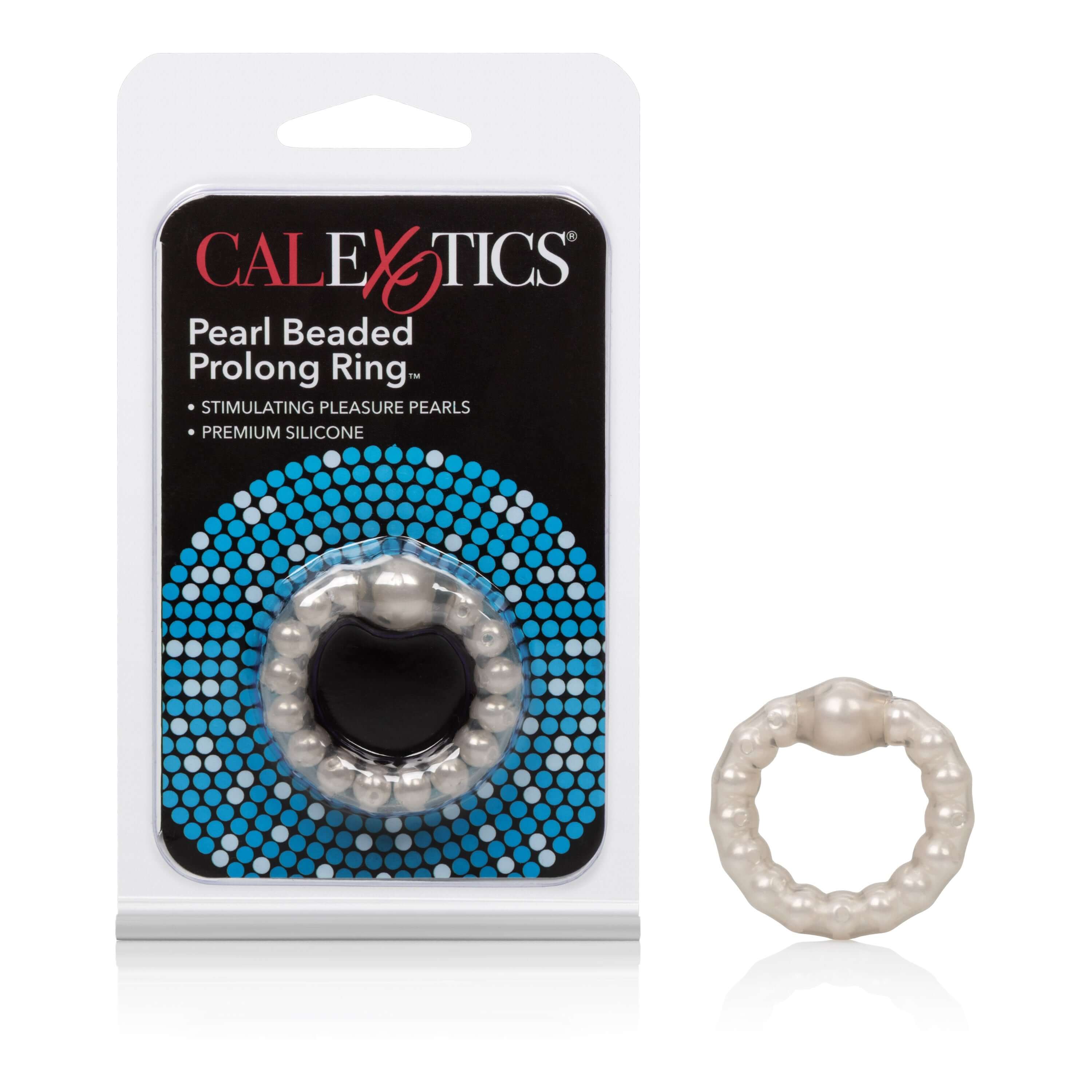 Pearl Beaded Prolong Ring Smoke packaging with product on display, designed for enhanced pleasure and performance.