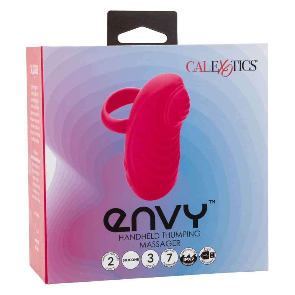 Envy Handheld Thumping Massager - Pink packaging by CalExotics