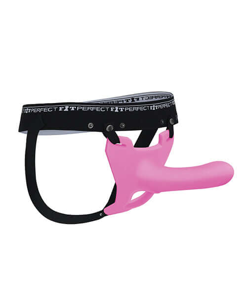 Perfect Fit Zoro 5.5 inch Strap On with Case Pink showing body-contoured design and comfortable fit.