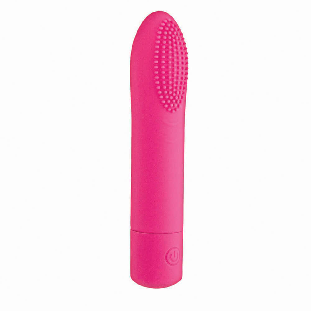 Nasstoys Minis Arousal Bullet Vibrator Pink featuring a compact design and textured surface for targeted stimulation.