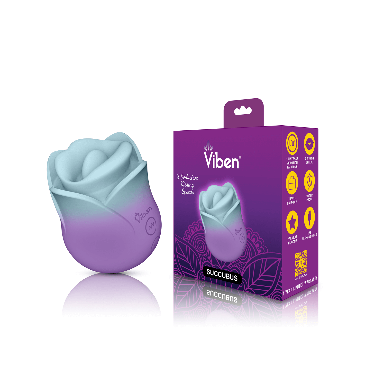 Succubus Vibrating Kissing Rose - Pixie Dust-1