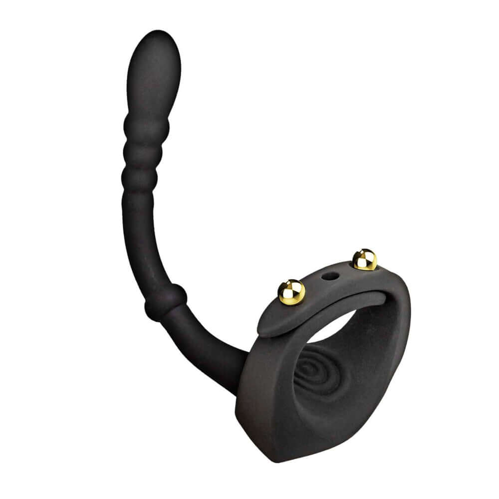 Magic Dual Pleasure Massager Black showing its ergonomic design and dual-function features for customizable stimulation.