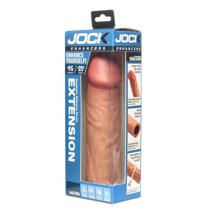 Jock 1.5" Silicone Penis Extension Sleeve - Medium-4