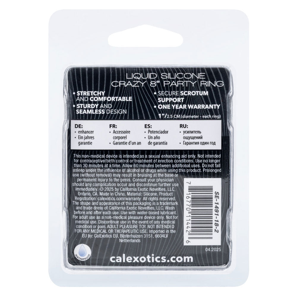 Alpha Liquid Silicone Crazy 8 Party Ring-0