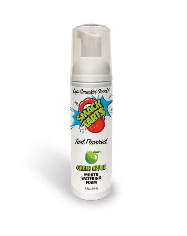 Smack Tarts Mouthwatering Foam Sour Green Apple 2.7 Oz packaging showcasing tart flavored mouth spray.