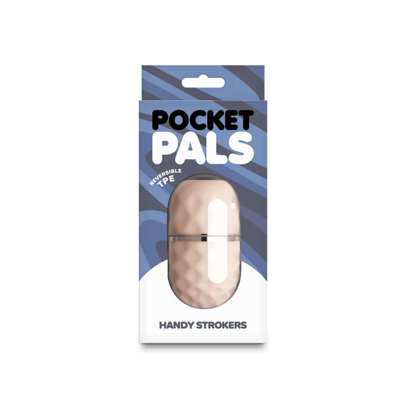 Pocket Pals Handy Strokers Diamond White packaging featuring unique design and travel-friendly dimensions.