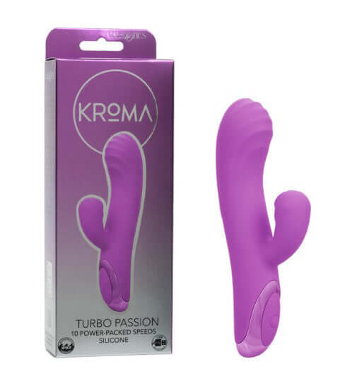 Kroma Turbo Passion Vibrator Purple with ergonomic design and 10 power-packed speeds.