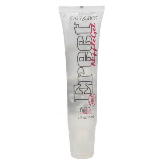 Nipple Play Erect Nipple Gel Mint in a clear tube designed for enhancing intimate sensitivity and enjoyment.