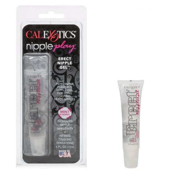Nipple Play Erect Nipple Gel Mint packaging showcasing peppermint flavored sensitivity enhancement for intimate moments.