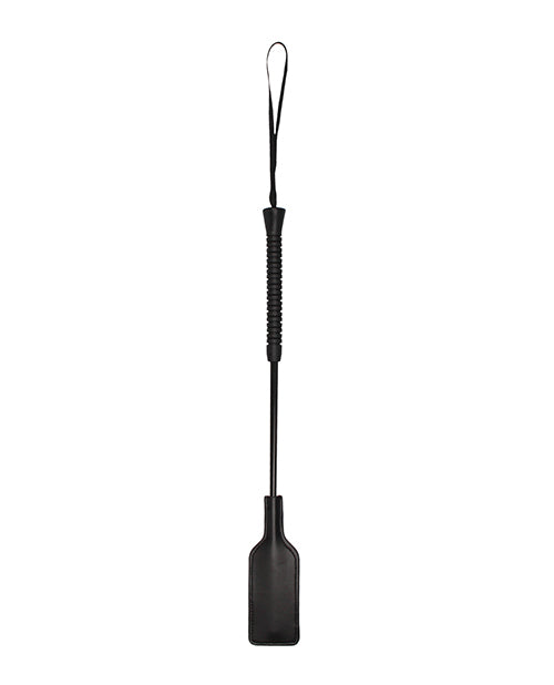 Shots Ouch Love Crop Large Black stylish faux leather accessory with a striking rectangular surface