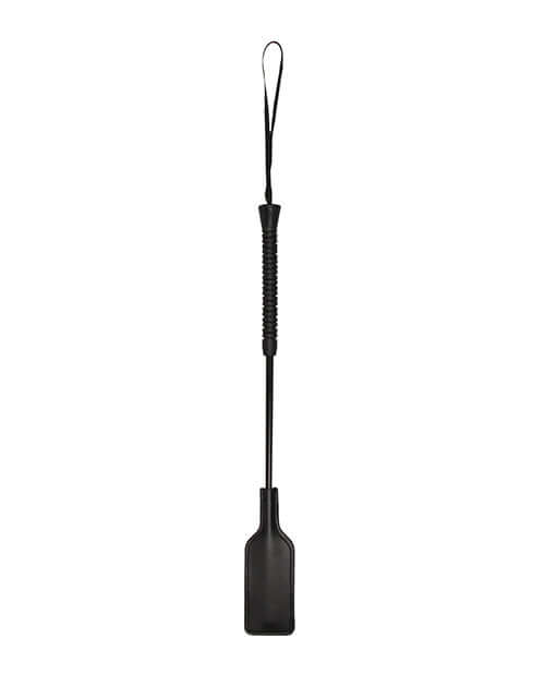 Shots Ouch Love Crop Large Black stylish faux leather accessory with a striking rectangular surface