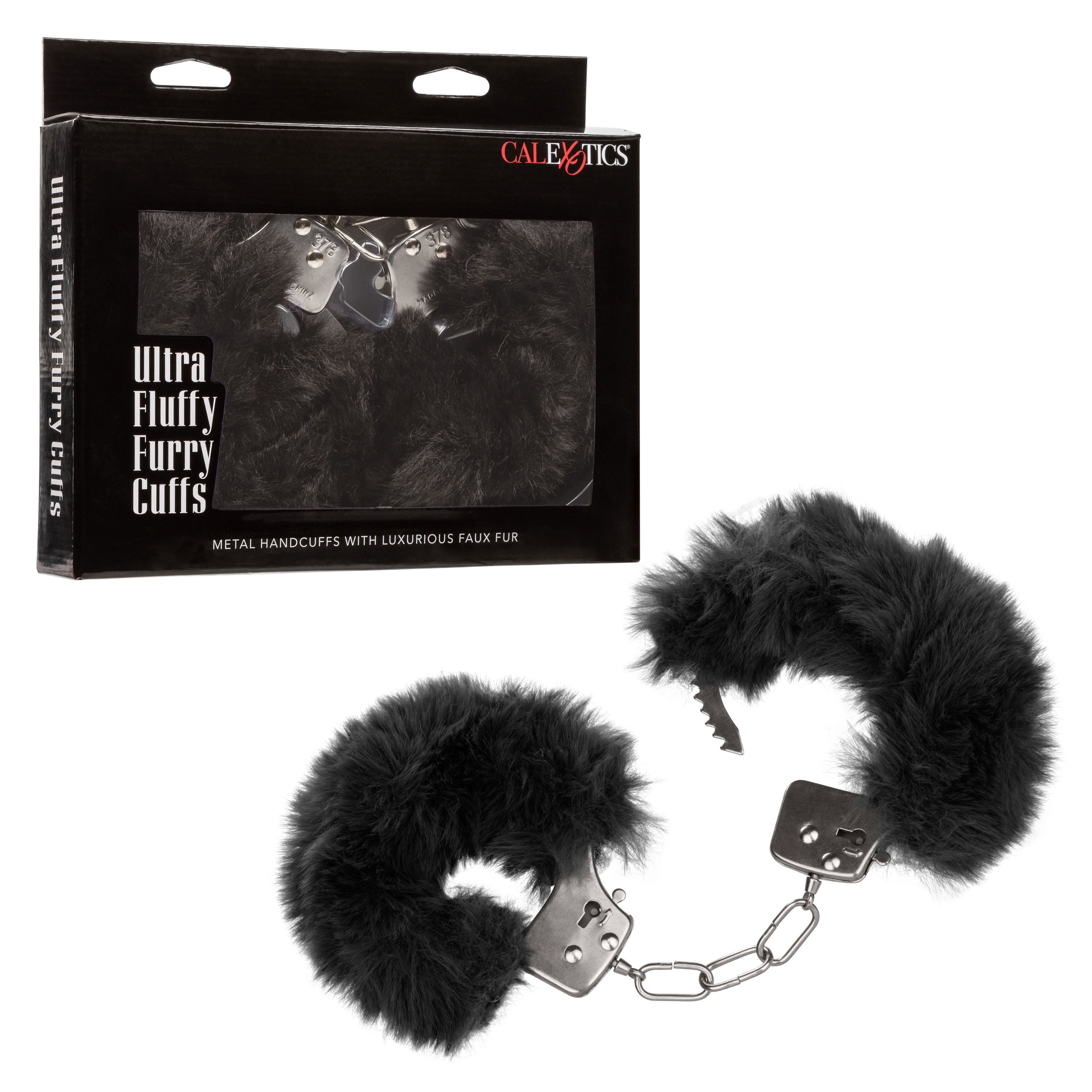 Ultra Fluffy Furry Cuffs - Black-0