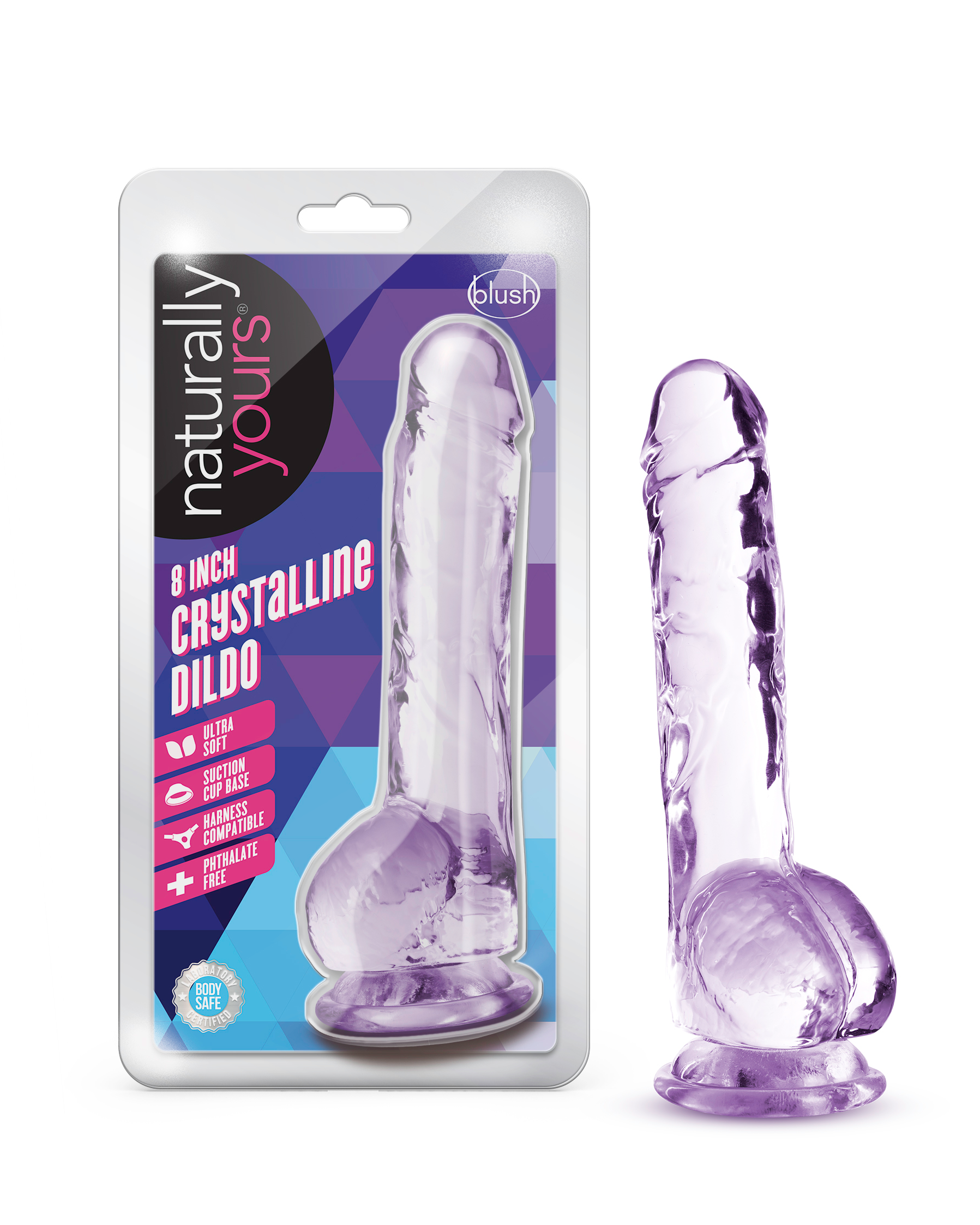 Naturally Yours - 8 Inch Crystalline Dildo - Amethyst-2