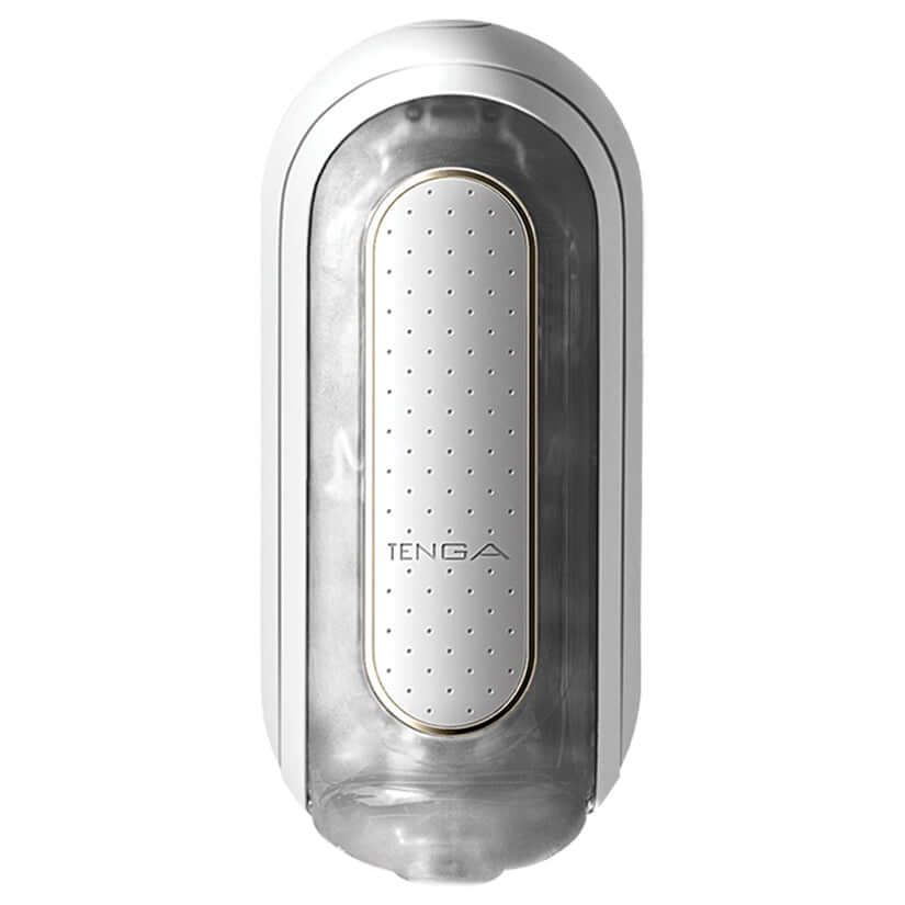 Tenga Flip Zero Ev-white Stroker showing its sleek design and unique features for customizable stimulation.