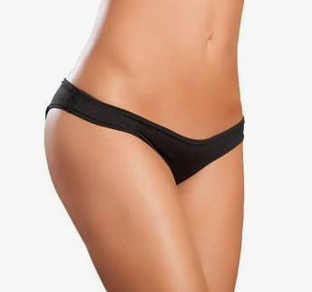 Flattering Mini Srunchy Panty - Small/medium - Black-0