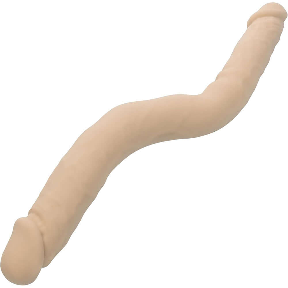 Silicone Studs Bend and Hold Dual Dong 12 Inch Ivory in a flexible design for customizable use.