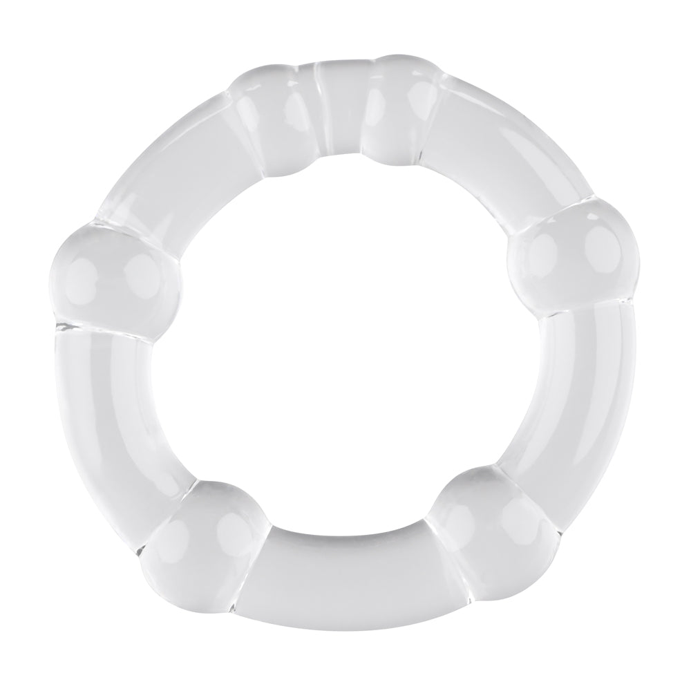 Selopa Erection Rings 3 Pack Clear - super-stretchy support ring for customizable firmness and comfort.