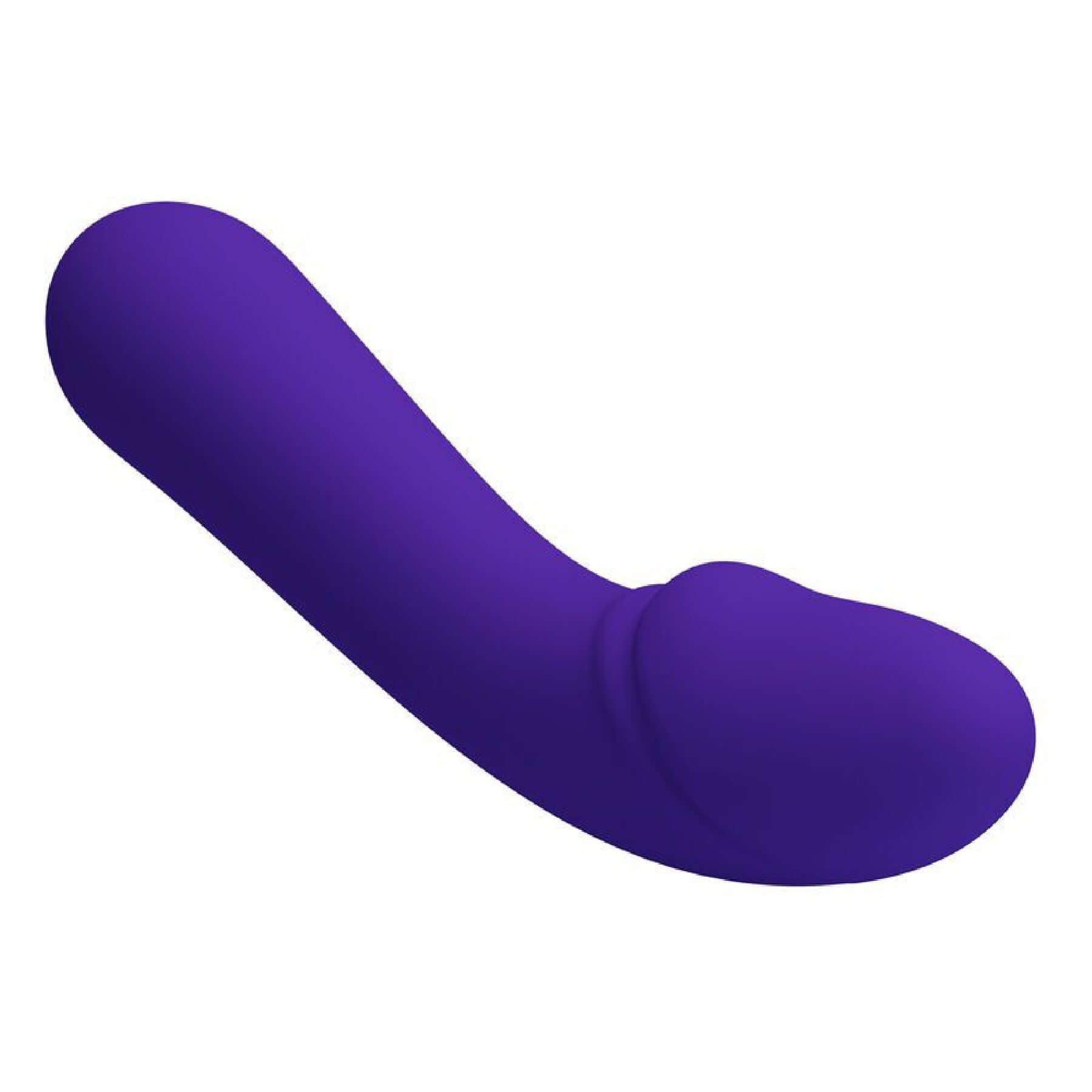 Cetus Rechargeable Vibrator - Purple silicone G-spot vibrator with curved design for enhanced pleasure and multiple functions