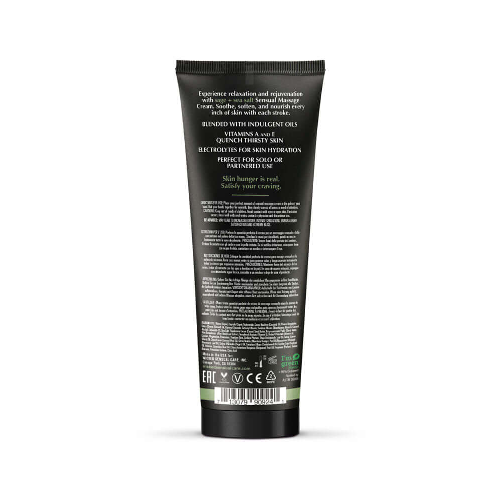 Sage and Sea Salt - Scented Sensual Massage Cream - 4 Oz-1