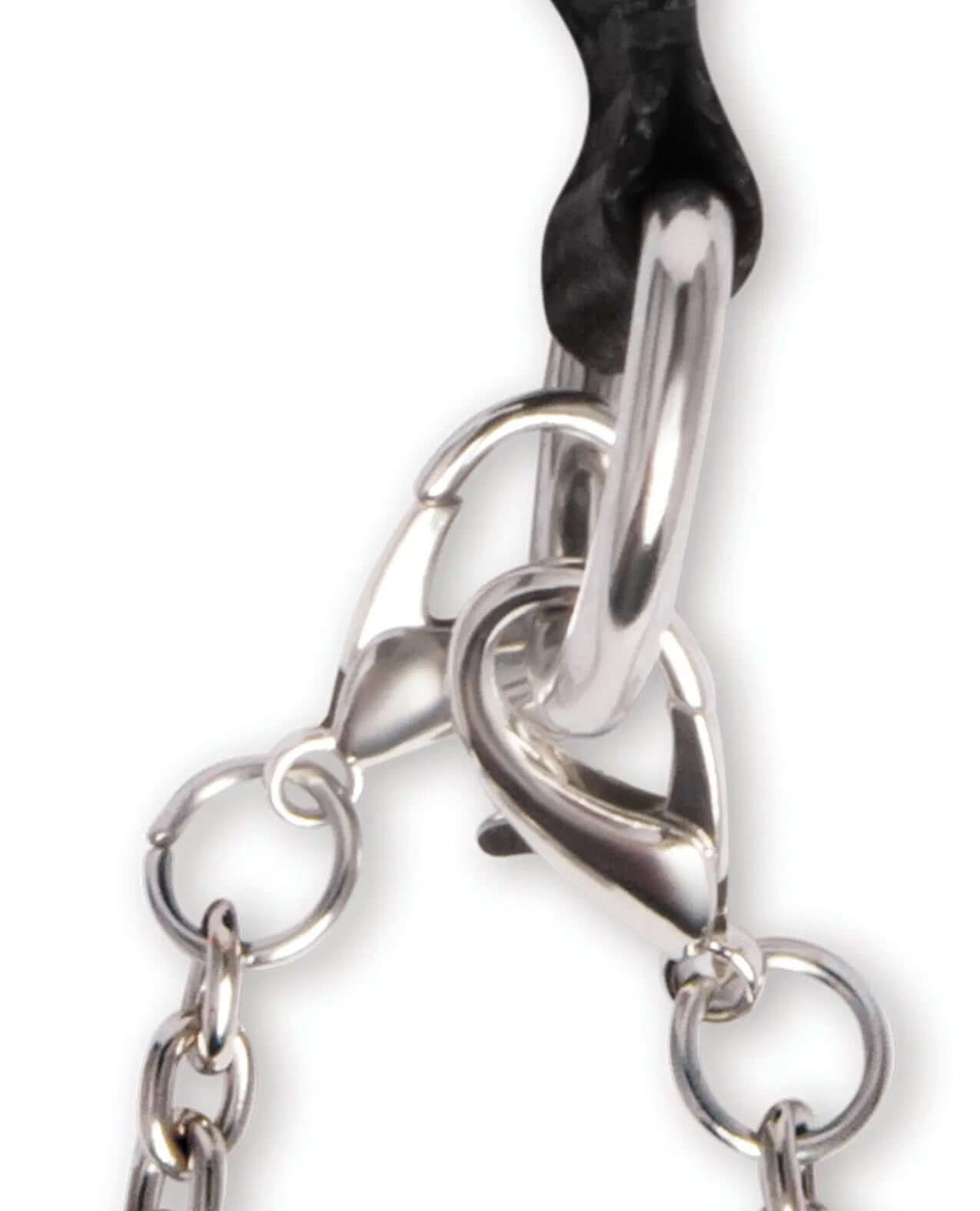 12 Pc Interchangeable Collar and Nipple Clips Set - Black-1