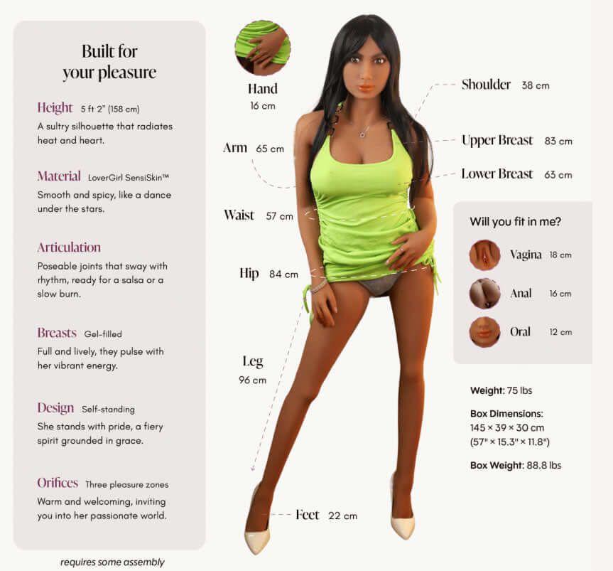 Lover Doll Isabel Caramel 5ft 2" - Standard-1