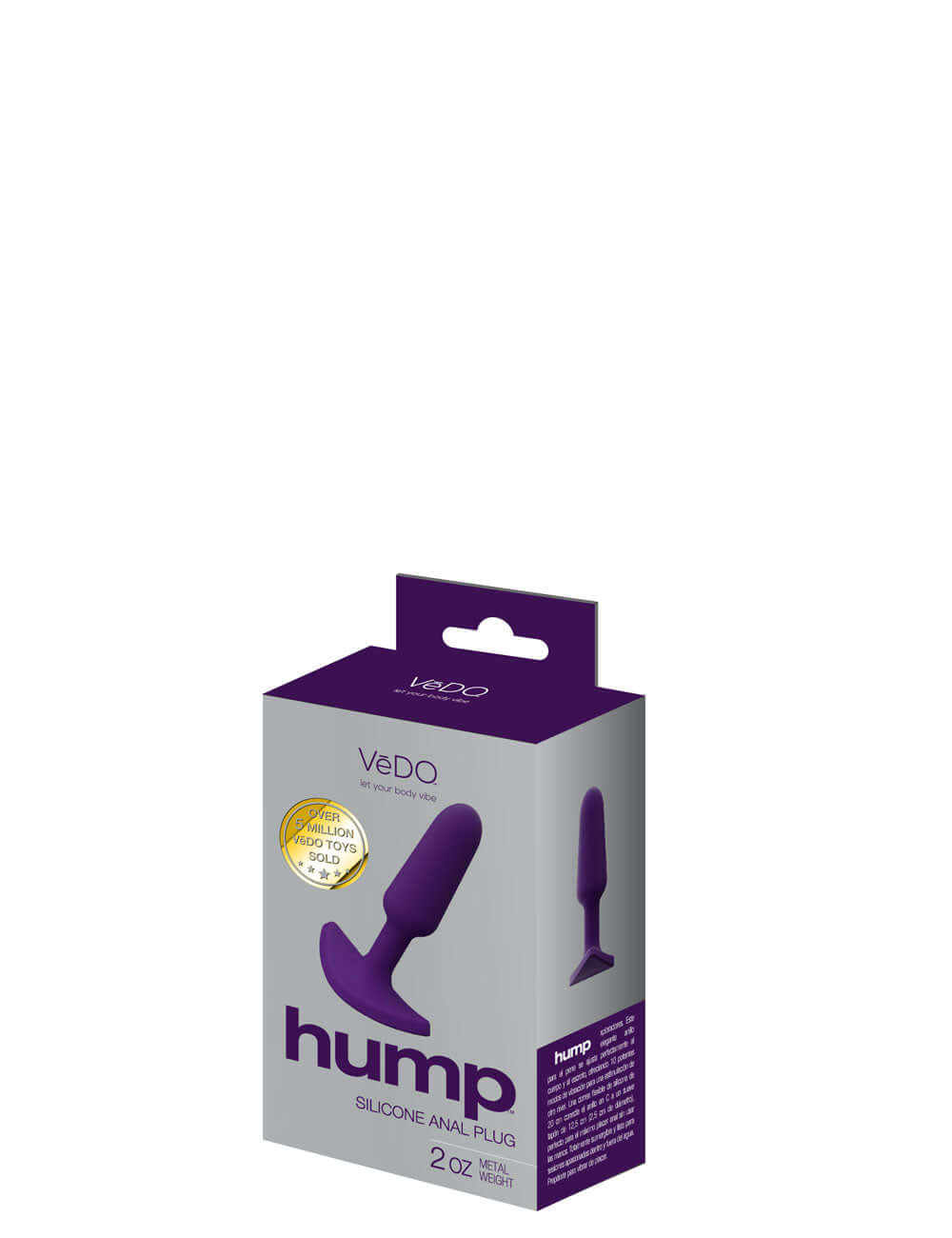 Hump Silicone Anal Plug - Purple-0