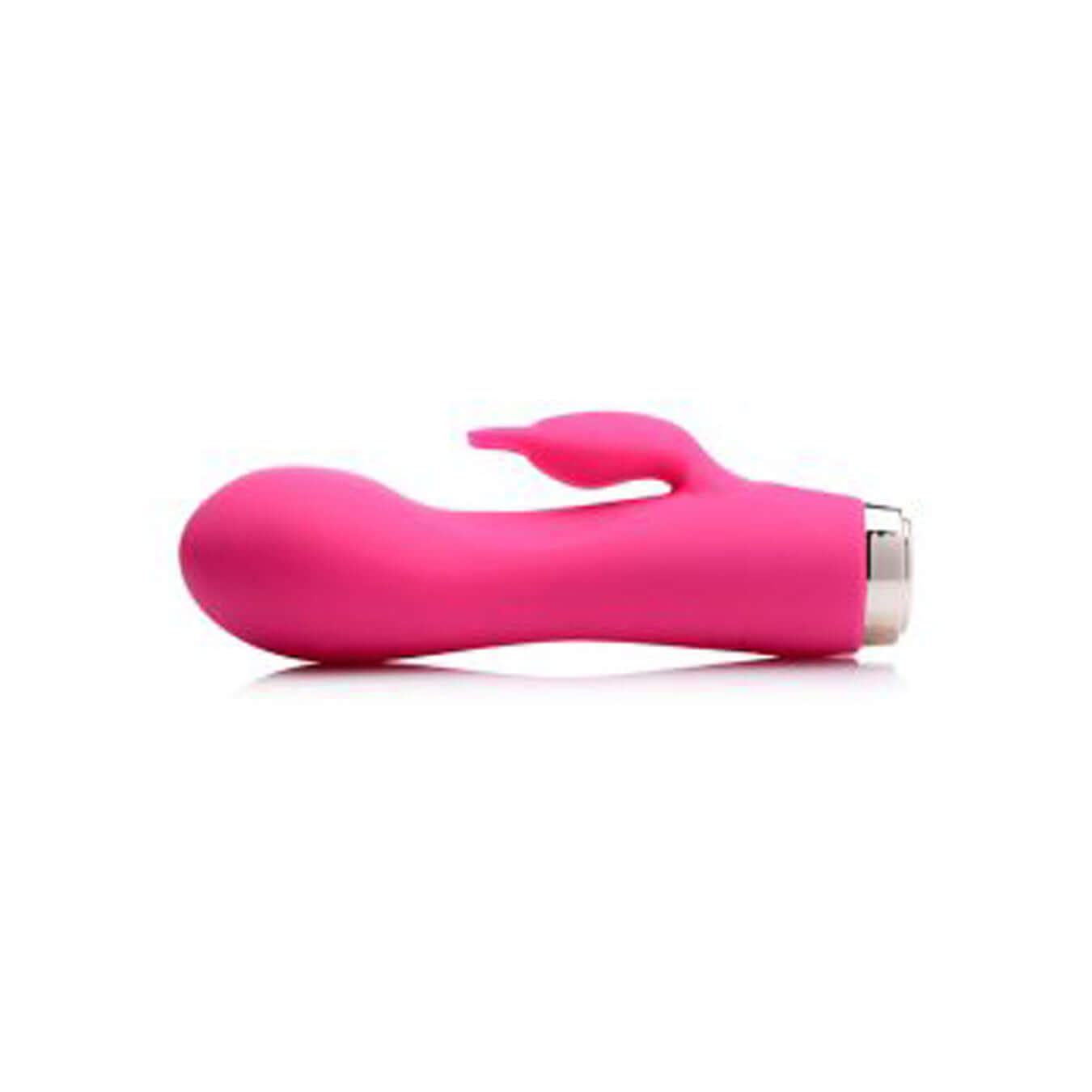 Wonder Mini Rabbit Silicone Vibrator Pink side view, showcasing its sleek design and powerful stimulation features.