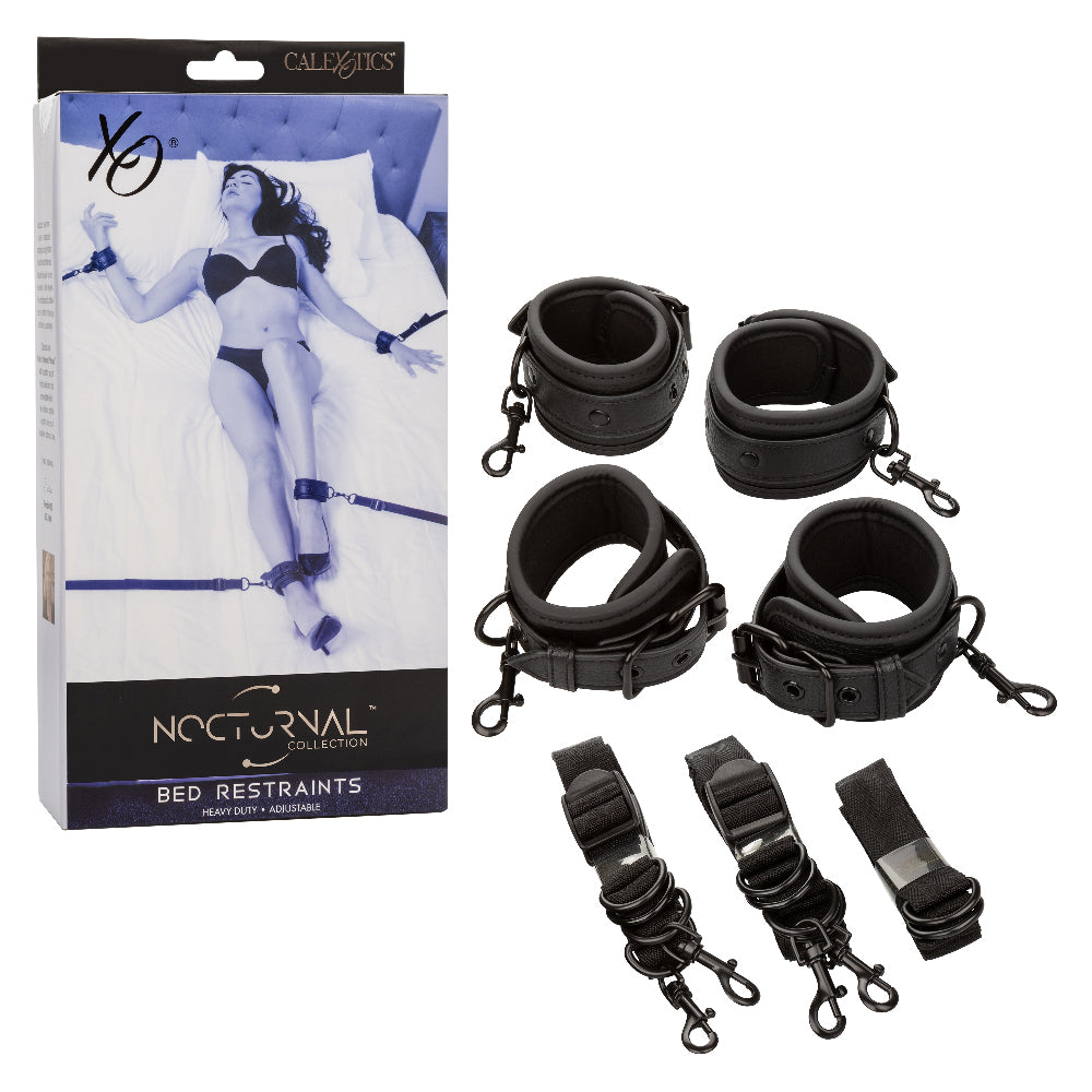 Nocturnal Collection Bed Restraints - Black-0
