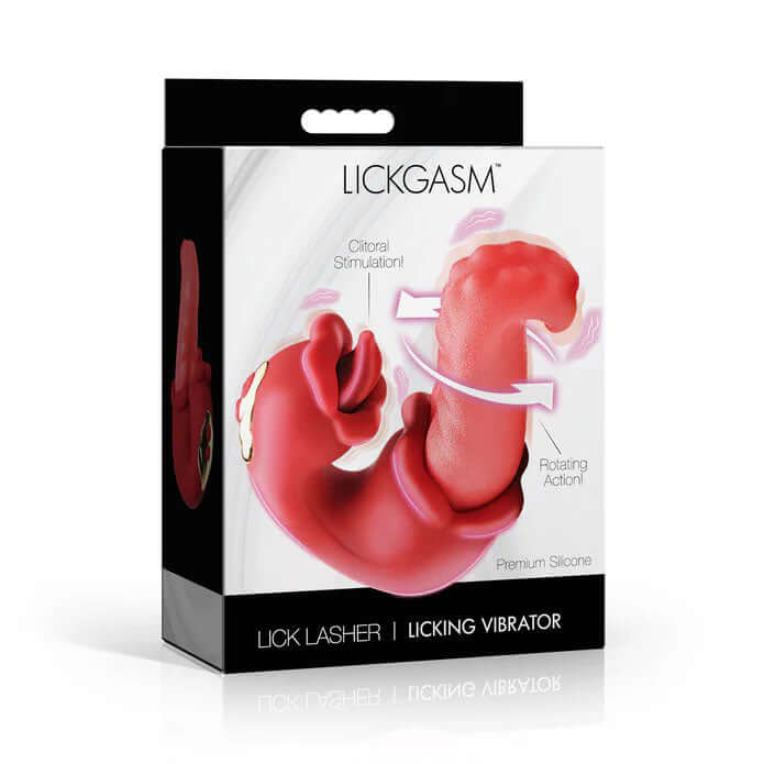 Lickgasm Lick Lasher Licking Vibrator - Red-0