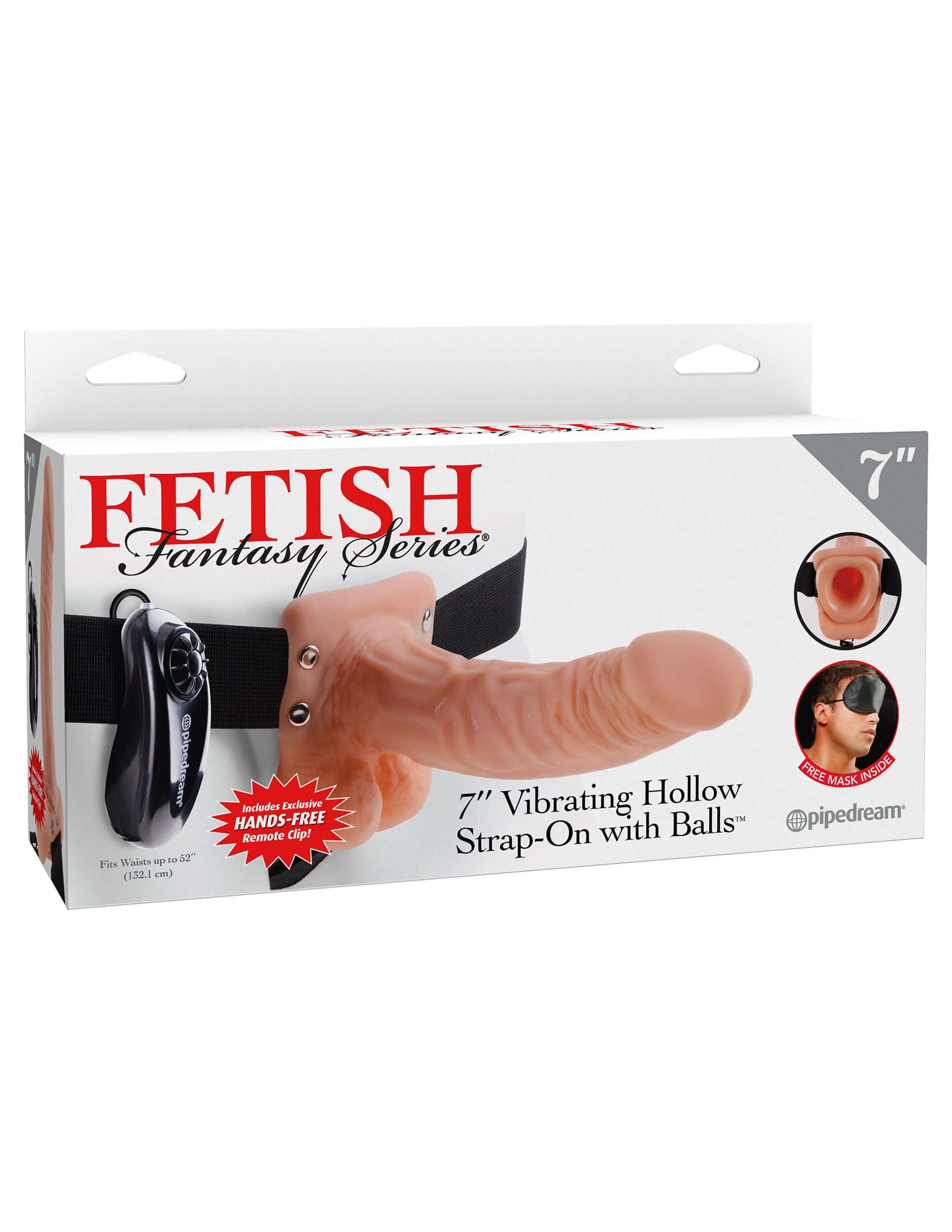 Fetish Fantasy Series 7-Inch Vibrating Hollow Strap-on With Balls - Flesh-4