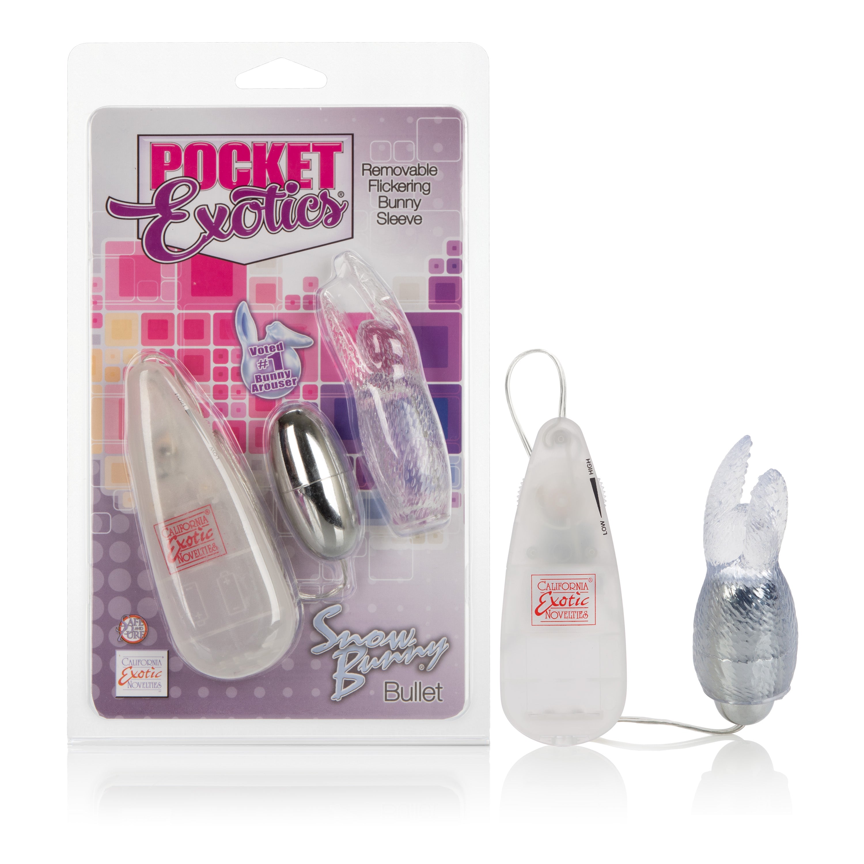 Pocket Exotics Snow Bunny Bullet - Clear-0