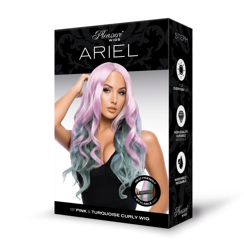 Ariel Premium Stylable Wig - Pink/turquoise-0