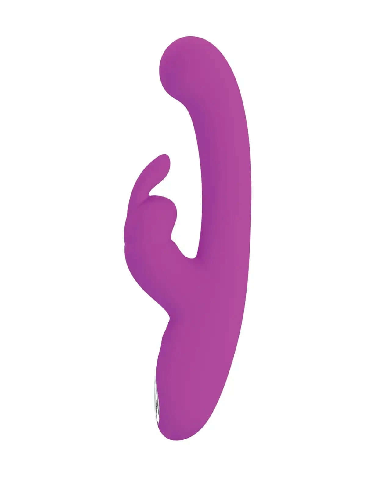 Lamar Led Digital Display Rabbit Vibrator in Fuchsia for G-spot and clitoral stimulation with digital LED screen.