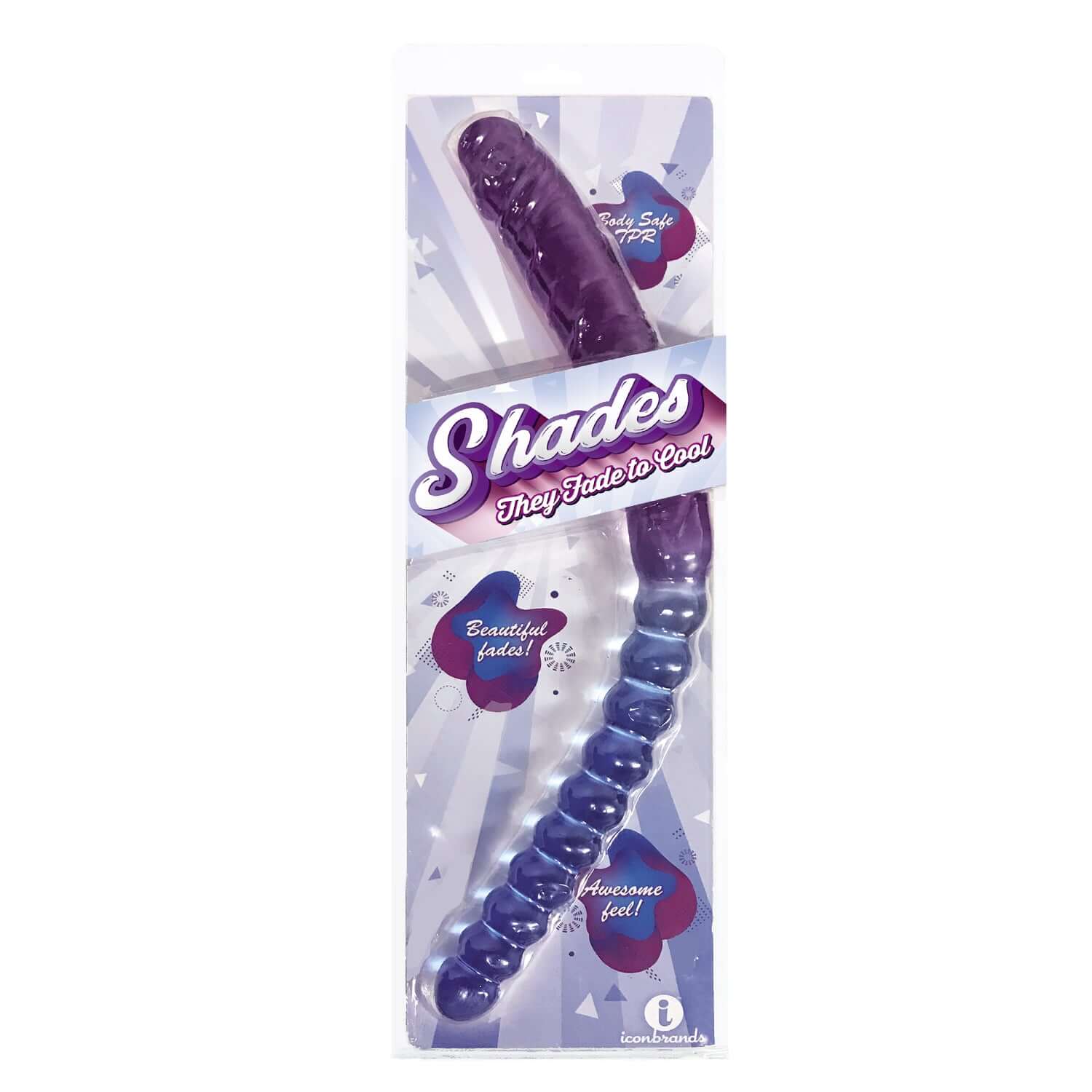 Shade - 17 Inch Double Dong - Violet and Blue-0