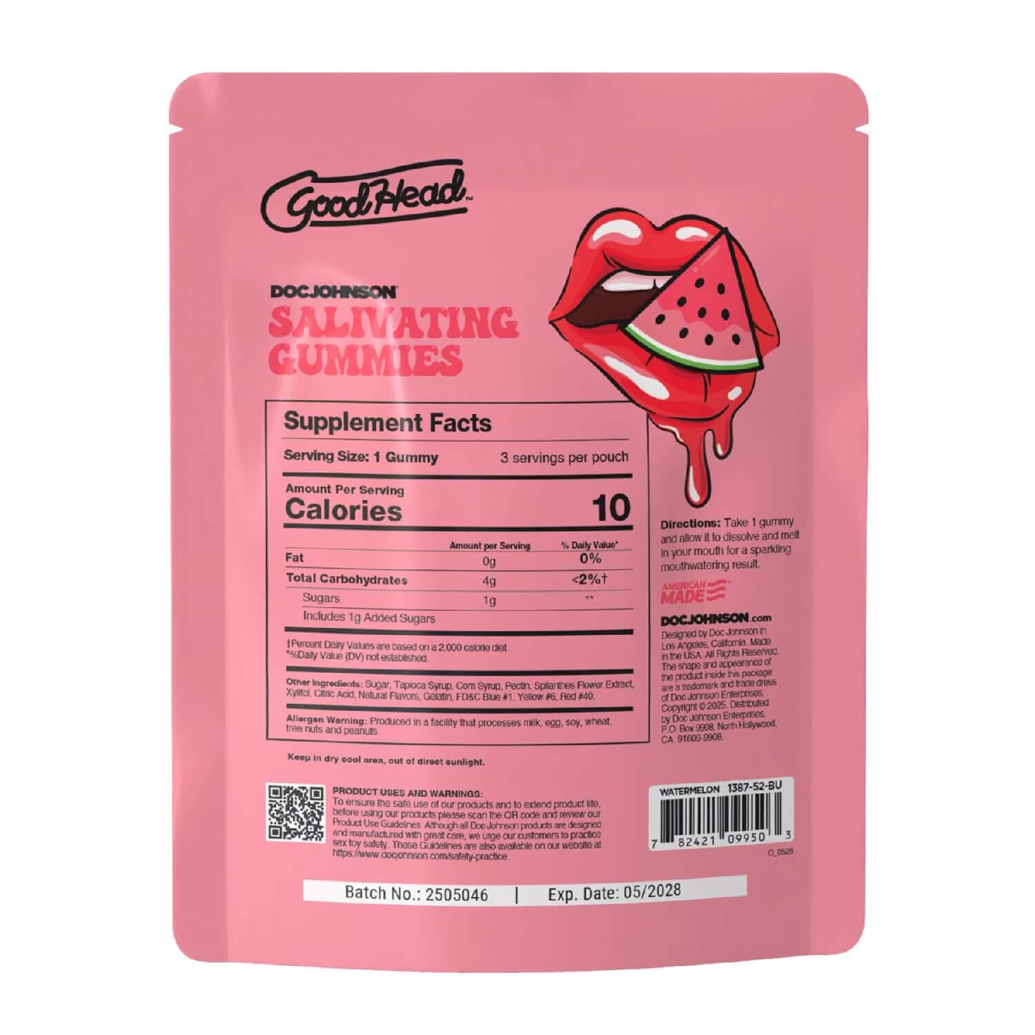 Goodhead - Salivating Gummies 24pk Display (3 Pcs Per Pouch) - Watermelon-1