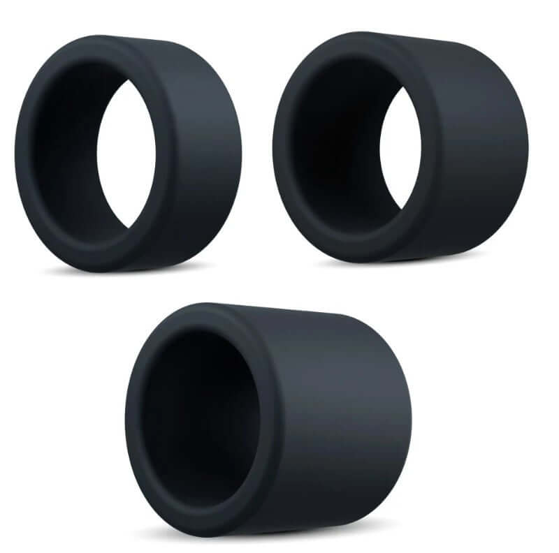 Performance Plus Accelerate Cock Ring Set Black, versatile 3-piece set of flexible and durable rings.