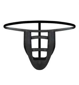 Male Power Perk-U-Later One Size Black men's lingerie with sleek pouch and g-string back design.