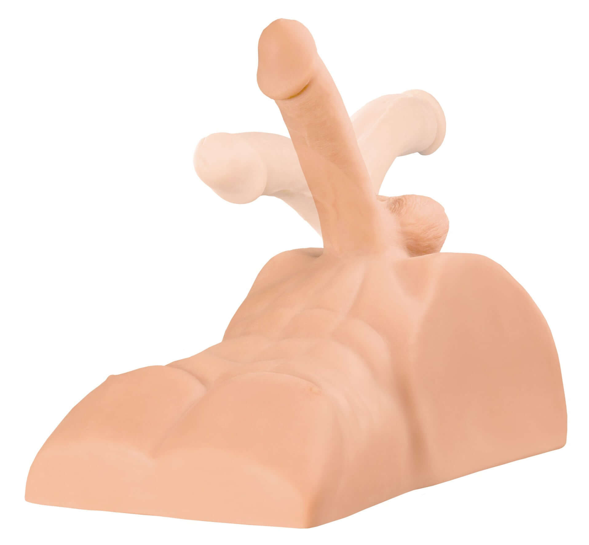 Pdx Extreme Plus Perfect Ride Masturbator Light showcasing a versatile positioning design for enhanced intimate experiences.