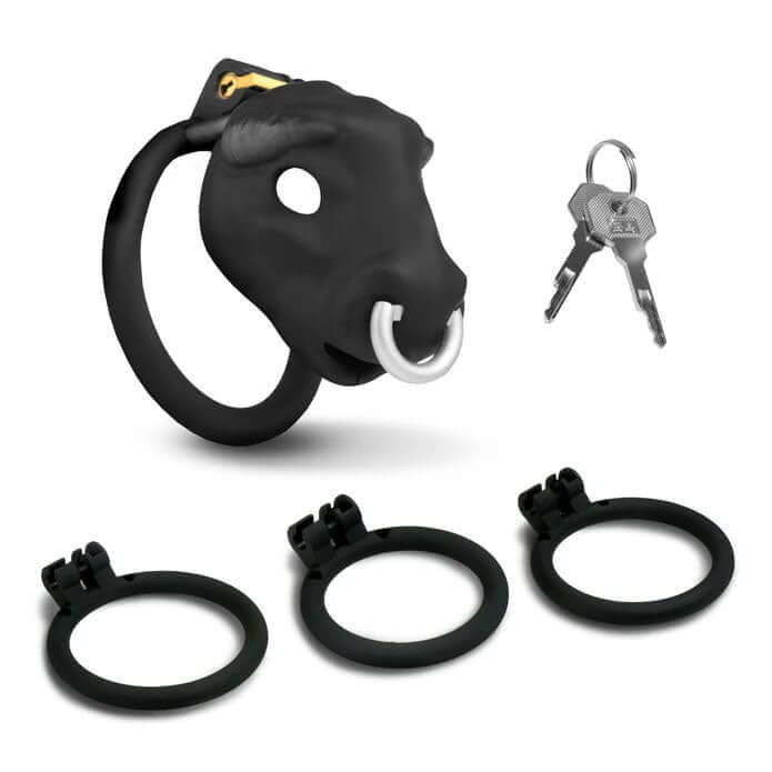 Bull Chastity Cage - Black-1