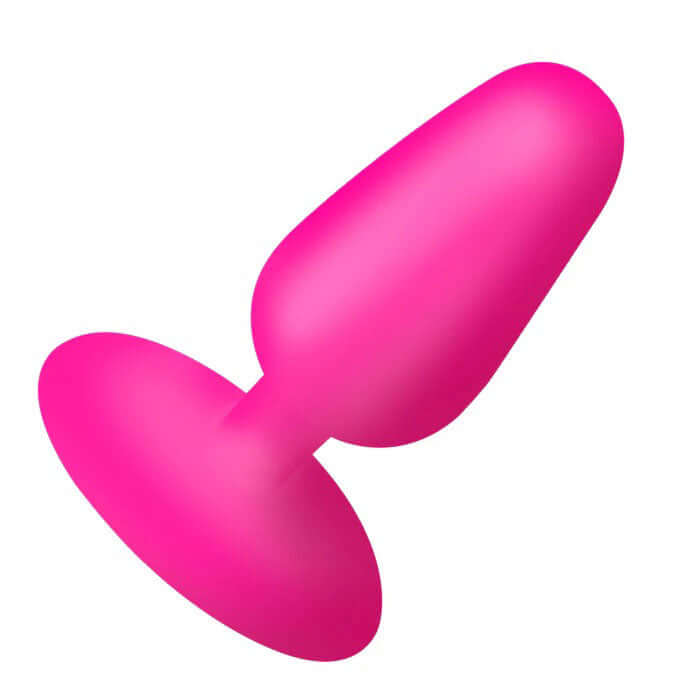 Flexible Vibrating Silicone Butt Plug - Pink-1