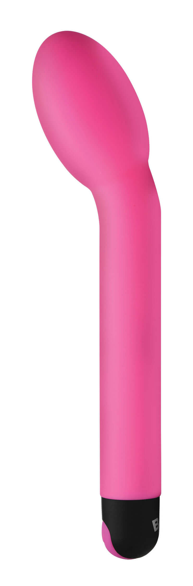 Bang 10X Rechargeable Silicone G-Spot Vibrator Pink showing its ergonomic shape and rounded tip for targeted stimulation.