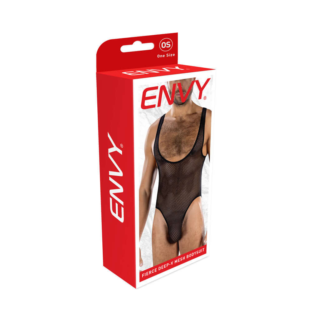 Fierce Deep v Mesh Bodysuit - Os - Black-0
