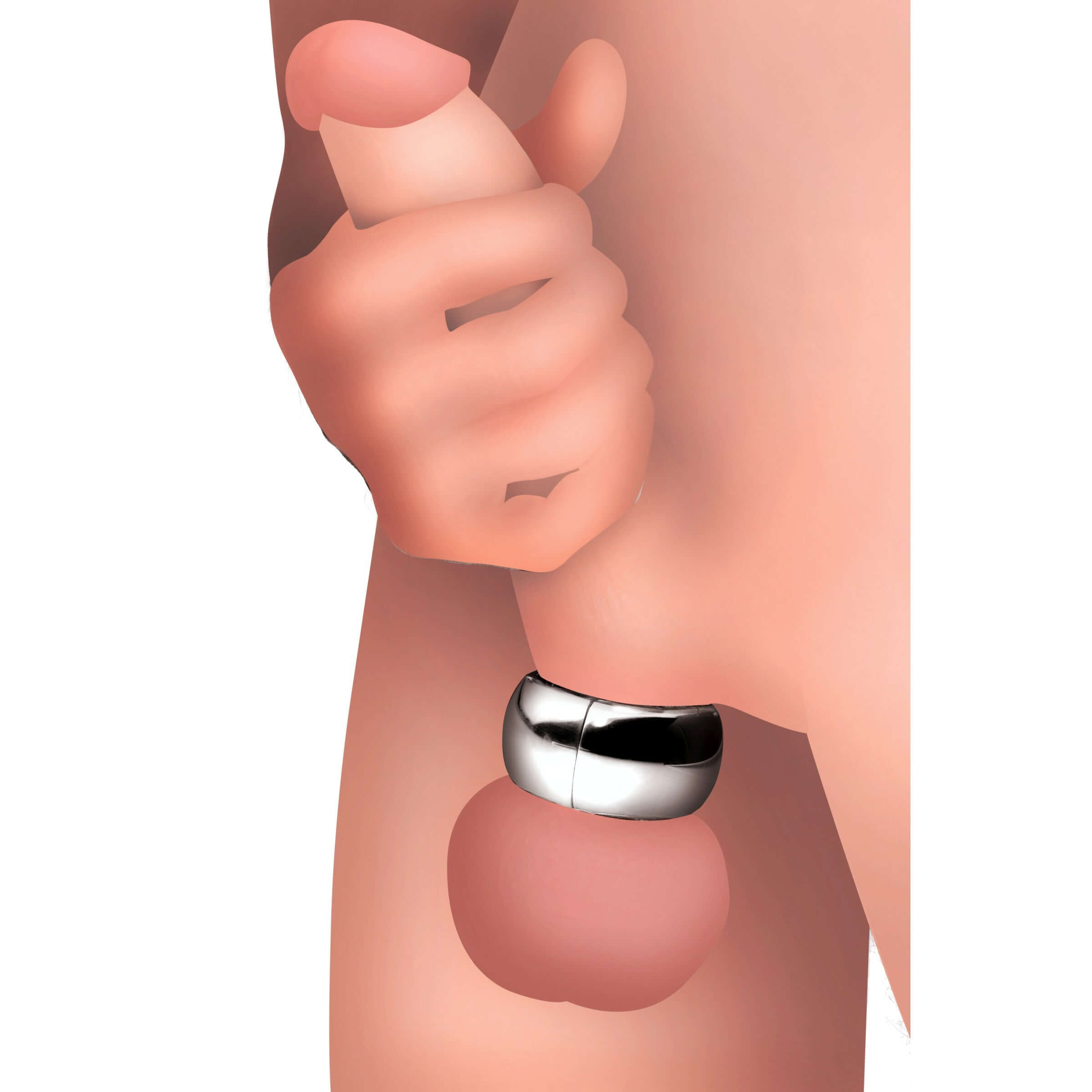 Image of Master Series Magnet Master Stainless Steel Ball Stretcher in use, demonstrating its sleek design and function.