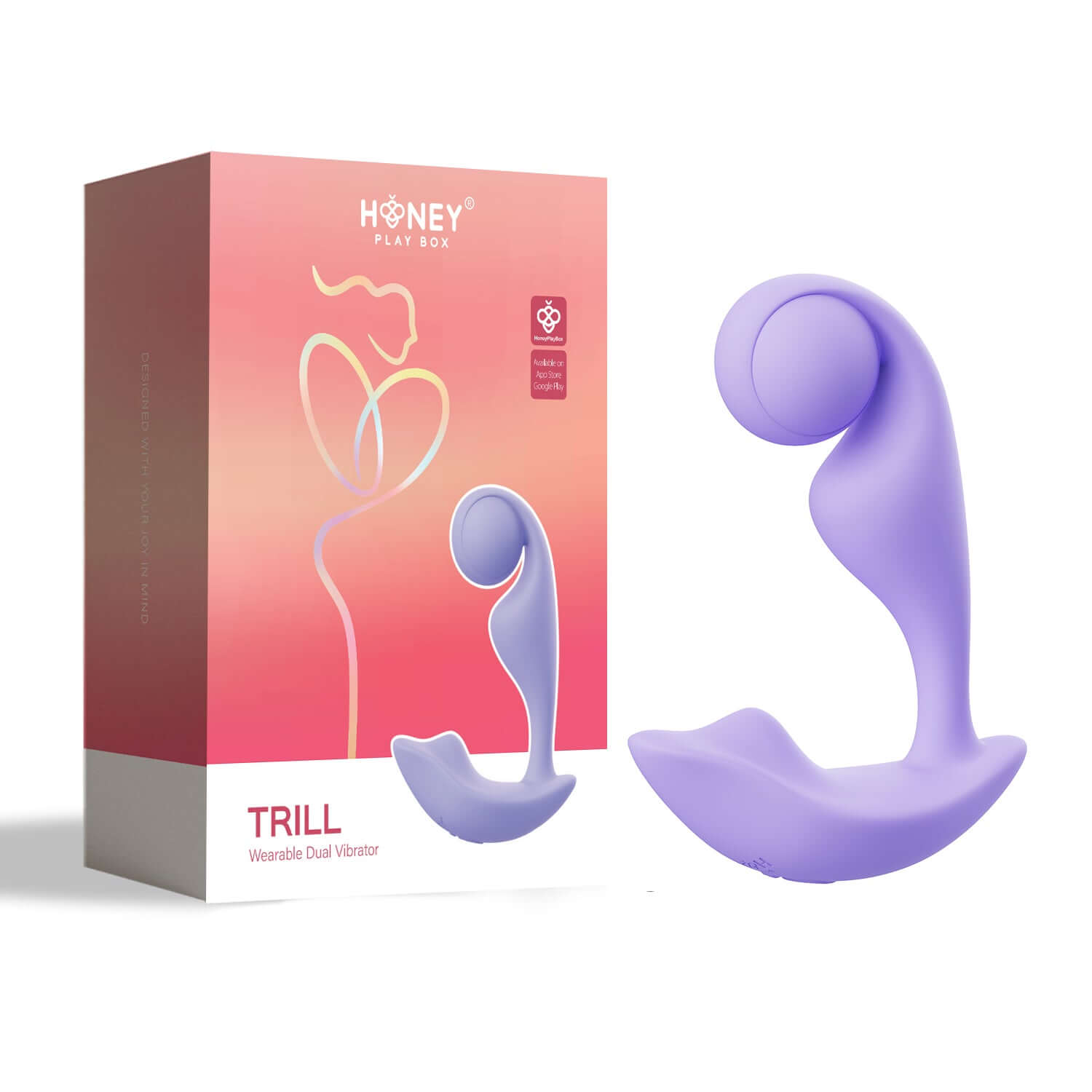 Trill Wearable Dual Vibrator - Lavender-0