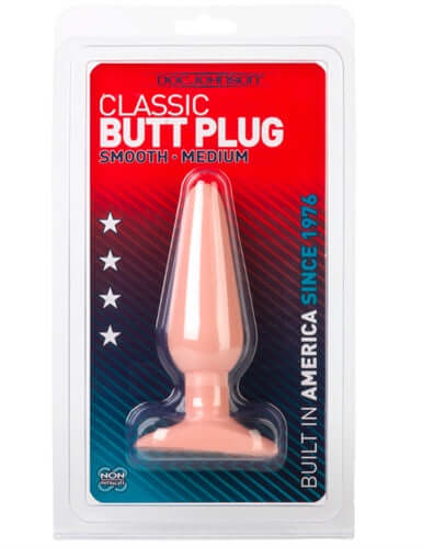 Classic Butt Plug Smooth - Medium - White-0