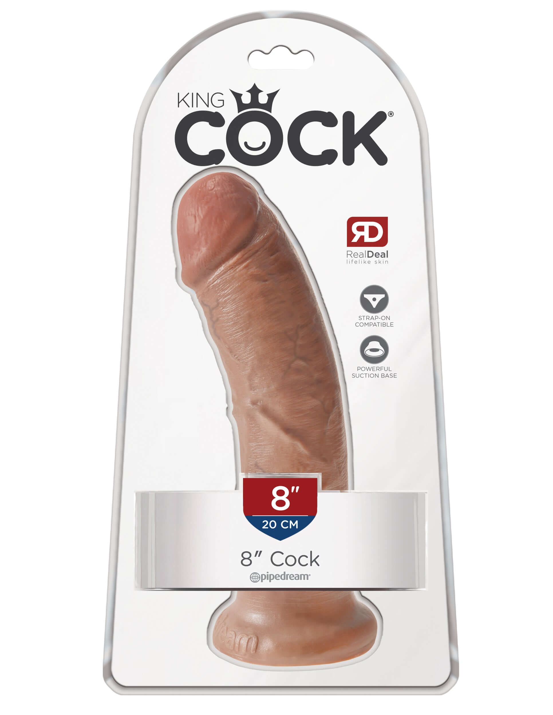 King Cock 8 Inch Cock - Tan-3