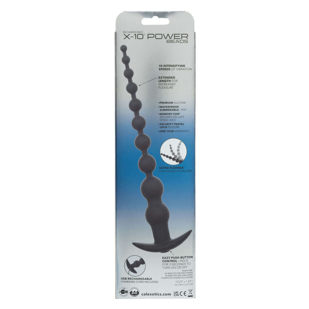 Rechargeable X-10 Power Beads - Black-0