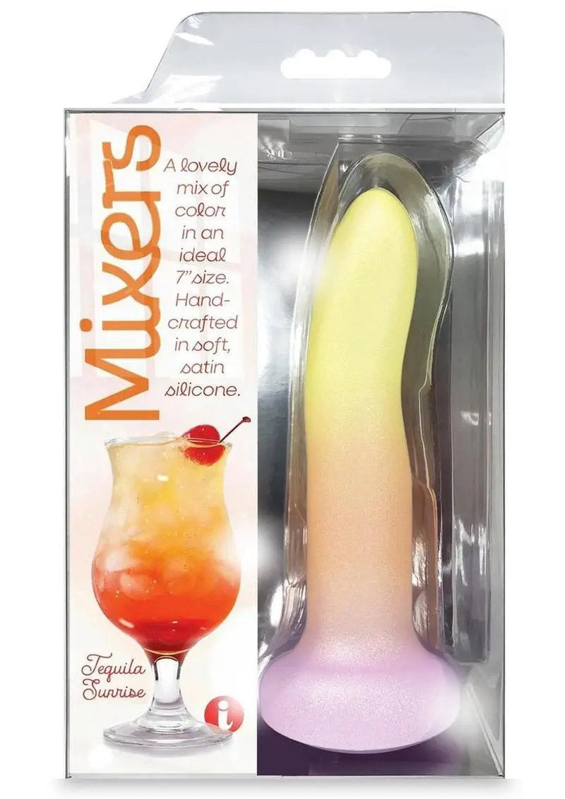 Mixers Tequila Sunrise 8" Dildo - Yellow Orange Pink-0
