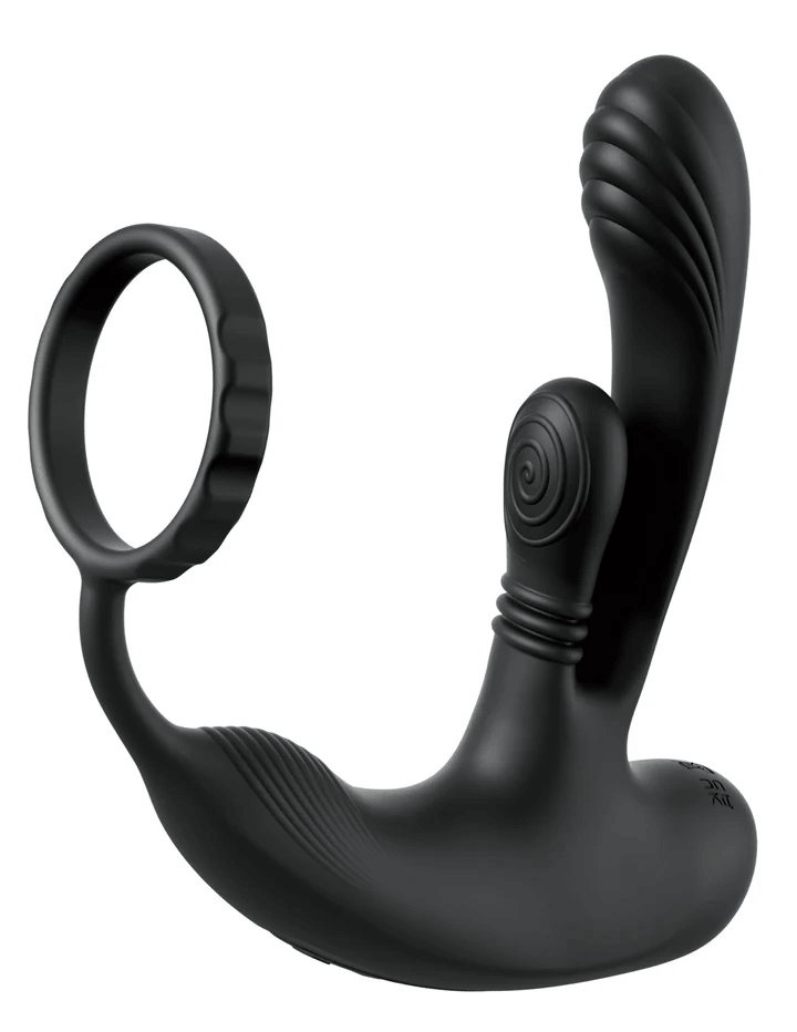 Anal Fantasy Elite Ass Gasm Intimotion Vibrator Black featuring advanced motion technology and customizable vibration controls.